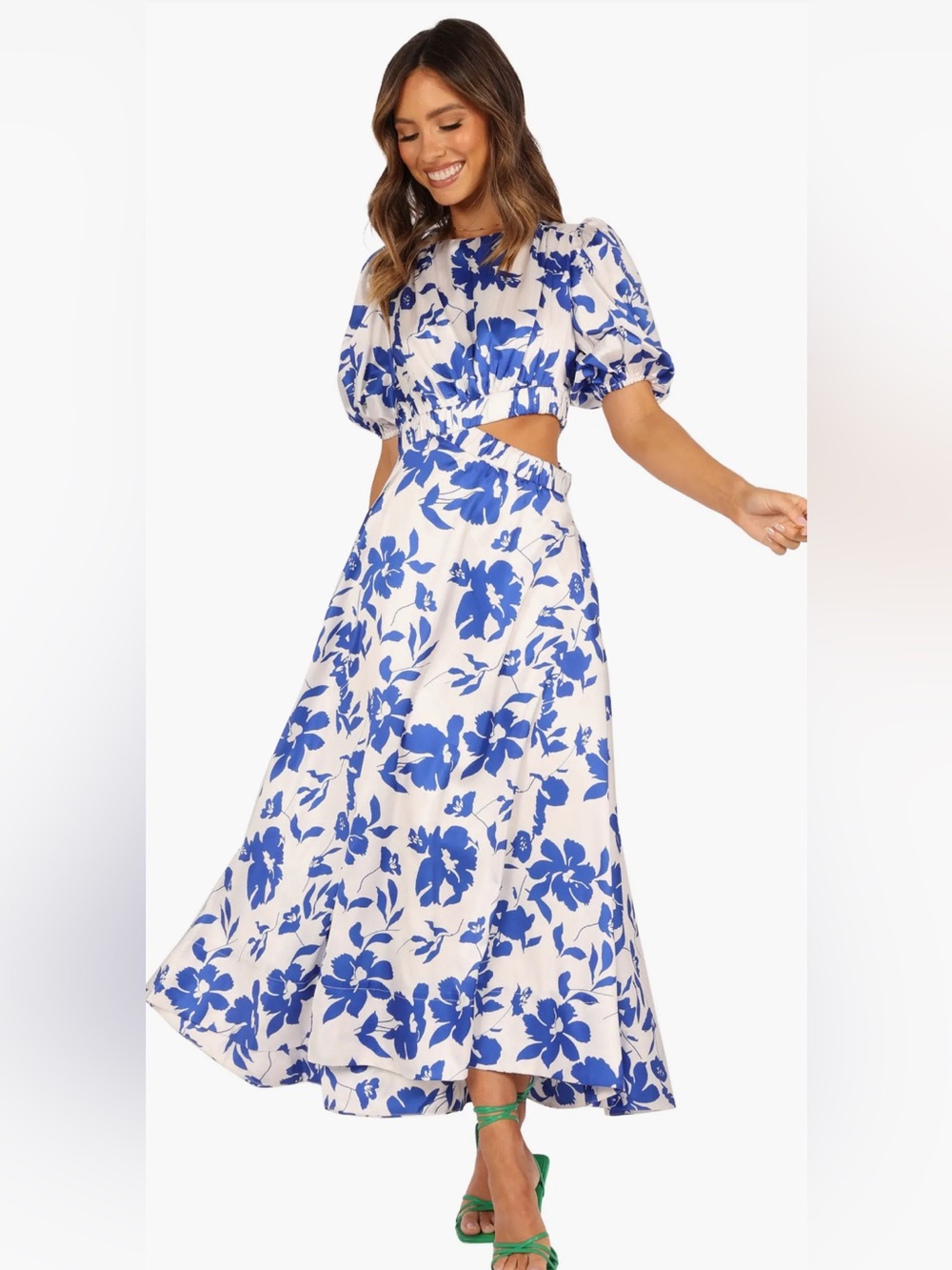 Petal & Pup Floral Blue/White Dress